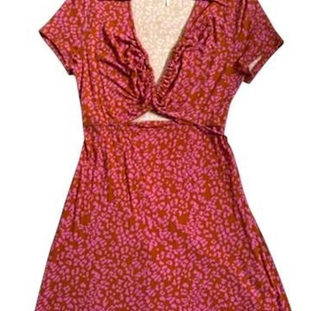 Free People pink and orange floral dress